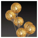 PAUL NEUHAUS Stolní lampa v hnědo-zlaté ve venkovském stylu pro dvě G9 žárovky PN 4032-48