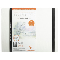 Clairefontaine Fontaine Hot-Pressed Hardbound Book + 4 Blotting Papers Skicář 21 x 16 cm 300 g