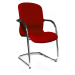 Topstar OPEN CHAIR - elegantní židle pro návštěvy, pružná podnož, čalounění, bal.j. 2 ks, červen