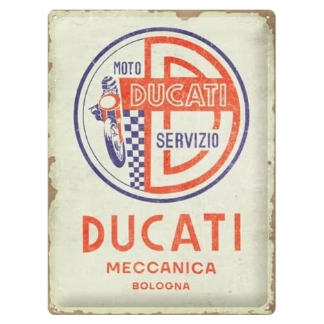 Plechová cedule Ducati - Moto Servizio Meccanica, 30 x 40 cm NEKUPTO