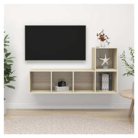 vidaXL 2dílný set TV skříněk dub sonoma dřevotříska