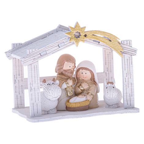 Vánoční betlém s kometou 9,5 x 7,2 x 6 cm, bílá