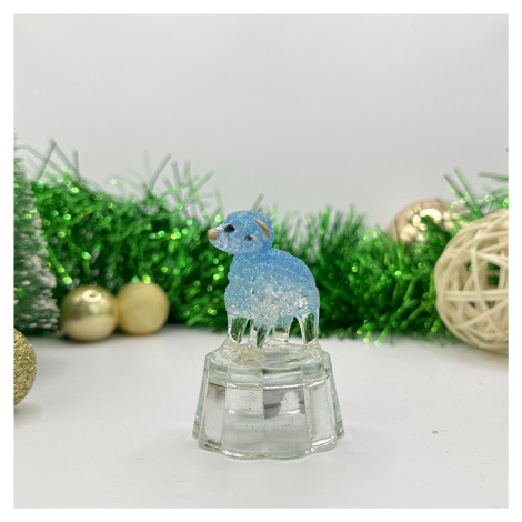 Vánoční dekorace modrá ovečka