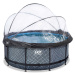 Bazén s krytem pískovou filtrací a tepelným čerpadlem Stone pool Exit Toys kruhový ocelová konst