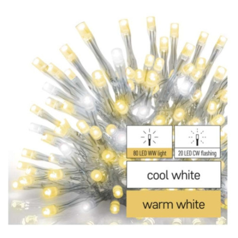 Propojovací vánoční řetěz bez zdroje EMOS Connecting D1CN01 ZY2002 100LED krápníky 2,5x0,9m stud