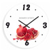 Nástěnné hodiny do kuchyně granátové jablko