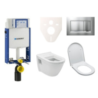 Cenově zvýhodněný závěsný WC set Geberit k zazdění + WC Integra vč. sedátka SIKOGE2V7