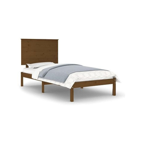 Rám postele medově hnědý masivní borovice 100 × 200 cm, 3104796 SHUMEE