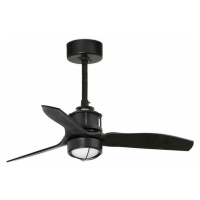 FARO JUST FAN XS LED, černá, stropní ventilátor s DC motorem 81cm SMART