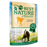 Best Nature Cat Adult 32 x 85 g Výhodné balení - Telecí s cuketou a světlicovým olejem