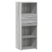 vidaXL Skříň highboard šedá sonoma 45 x 42,5 x 124 cm kompozitní dřevo