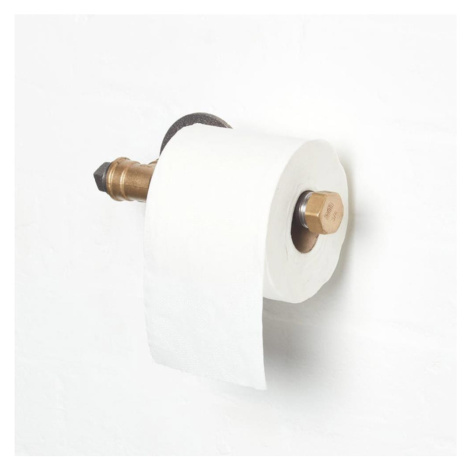Držák toaletního papíru BORURAF 8x22 cm černá/zlatá Donoci