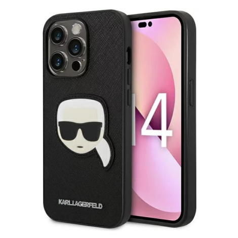 Kryt Karl Lagerfeld KLHCP14XSAPKHK iPhone 14 Pro Max 6,7" black hardcase Saffiano Karl`s Head Pa