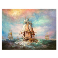 Ilustrace The Sailing Ship., IamSuperPear, 40 × 30 cm