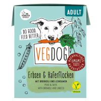 VEGDOG Adult hrášek a ovesné vločky v tetrapaku 6 × 390 g