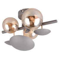Nástěnné svítidlo v šedo-zlaté barvě Bubble – Trio Select