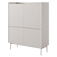 Komoda Level A vysoká 103 4D beige/dub scandi