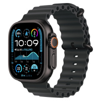 Apple Watch Ultra 2 GPS + Cellular, 49mm černě titanové pouzdro s černým oceánským řemínkem - mx