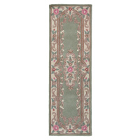 Flair Rugs koberce AKCE: 67x210 cm Ručně všívaný běhoun Lotus premium Green - 67x210 cm