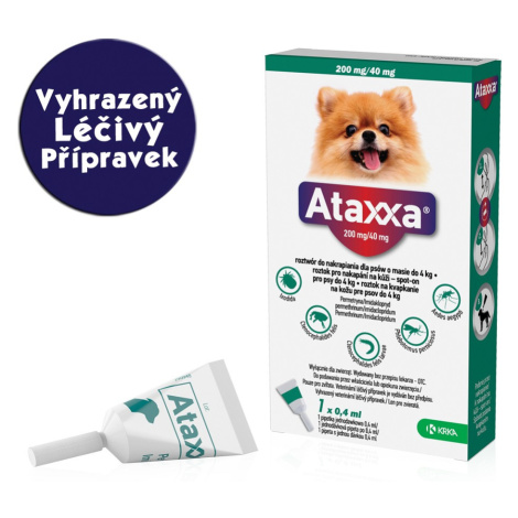 Ataxxa 200 Spot-on Dog S (do 4kg) KRKA