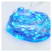 ACA Lighting 100 LED dekorační řetěz, modrá, stříbrný měďený kabel, 220-240V + 8 funkcí, IP44, 1