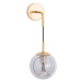 Estila Art-deco stylová nástěnná lampa Globe s kouřovým motivem zlaté barvy z kovu 60cm