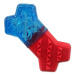 Chladící kost Dog Fantasy červeno-modrá 13,5cm