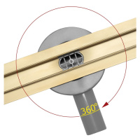 REA Lineární odtokový žlab Neo Slim Pro 500 zlatá REA-G5692