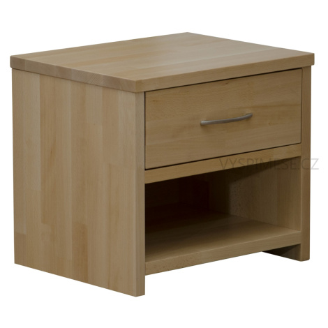Purtex noční stolek jedna zásuvka Obi Materiál: Buk, Moření: Ořech