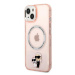 Karl Lagerfeld KLHMP14SHNKCIP hard silikonové pouzdro iPhone 14 6.1" pink Iconic Karl&Choupette 