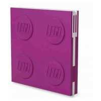 Lego® zápisník s gelovým perem jako klipem - purpurový