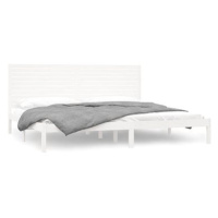 Rám postele bílý masivní dřevo 180 × 200 cm Super King, 3104624