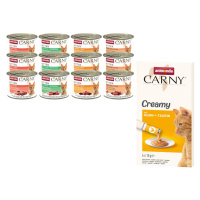 Animonda Carny krmivo + 6 x 15 g Adult Creamy snack zdarma - míchané balení (kuřecí a hovězí) (1