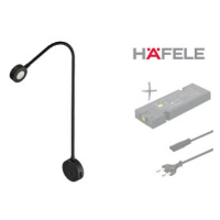 HÄFELE LOOX 2x LED 2034 USB, černá