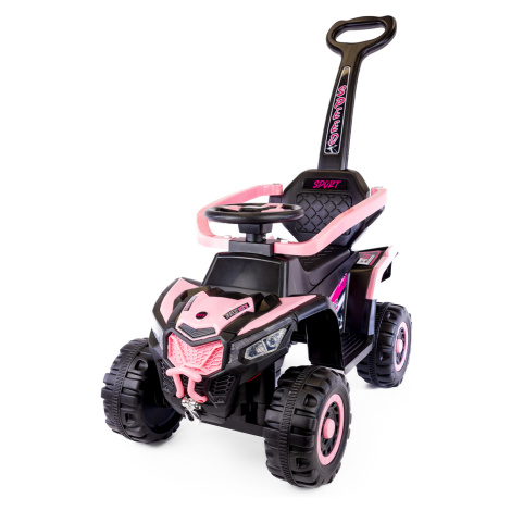 Mamido Speed MT280 Dětské elektrické odrážedlo | autíčko 3v1 s vodící tyčí růžové