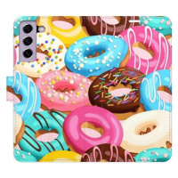 iSaprio flip pouzdro Donuts Pattern 02 pro Samsung Galaxy S21 FE 5G