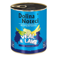 Dolina Noteci SUPERFOOD 800g telecí a jehněčí maso pro psy 80% masa