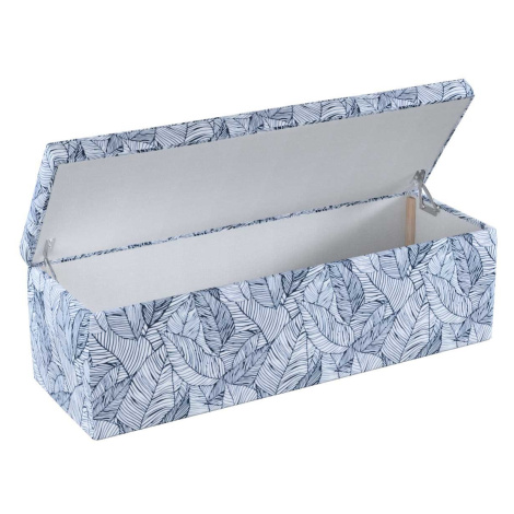 Dekoria Čalouněná skříň, bílá a tmavě modrá, 120 x 40 x 40 cm, Velvet, 704-34