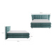 Luxusní box spring postel Florencie 180x200, zelená Kronos
