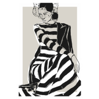 Ilustrace Striped Dress, Treechild, 26.7 × 40 cm