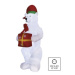 EMOS Nafukovací LED lední medvěd s vánočním dárkem 240 cm studená bílá