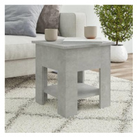 SHUMEE Konferenční stolek betonově šedý 40 × 40 × 42 cm kompozitní dřevo, 810275