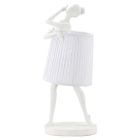 Bílá stolní lampa s textilním stínidlem (výška 62,5 cm) Ballet – Mauro Ferretti