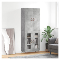 vidaXL Skříň highboard betonově šedá 69,5x34x180 cm kompozitní dřevo