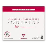 Akvarelový blok Clairefontaine Fontaine Cold Pressed 24 x 30 cm, 25 listů, 300 g Clairefontaine