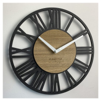 Flexistyle z219 - dřevěné nástěnné hodiny černé