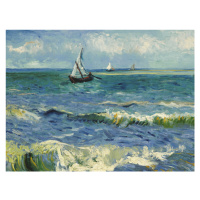 Obrazová reprodukce The sea at Saintes-Maries-de-la-Mer (Vintage Seascape with Boats) - Vincent 