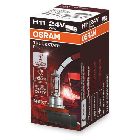 OSRAM H11 24V 70W PGJ19-2 TRUCKSTAR PRO NEXT GEN +120% více světla 1ks 64216TSP