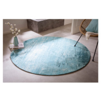 Estila Retro designový kruhový koberec Adassil tyrkysové barvy 150cm