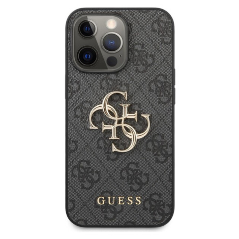 Guess PU 4G Metal Logo Case iPhone 13 Pro Max šedý